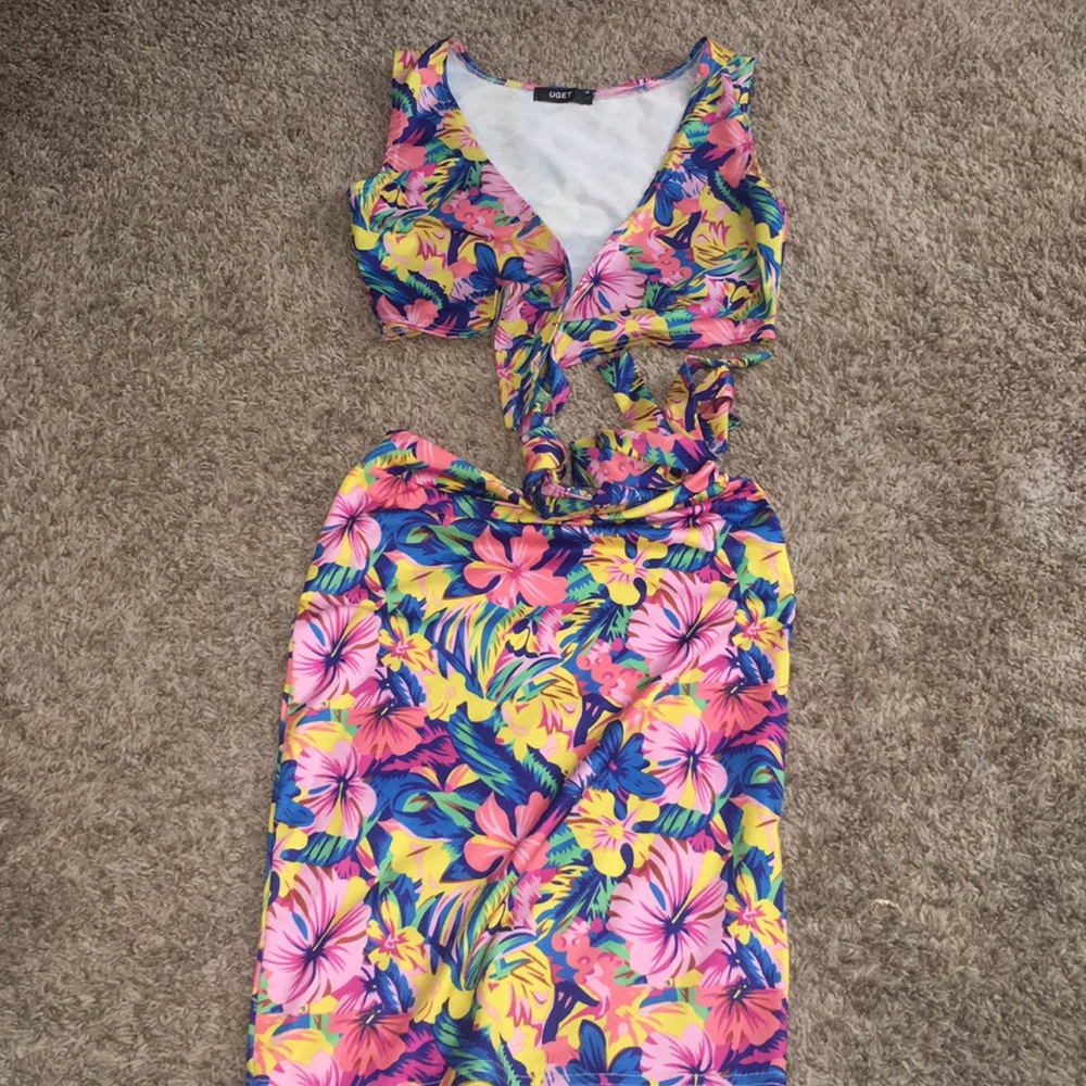 Vacation two piece skirt set